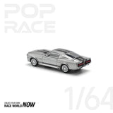 POPRACE 1:64 1967 SHELBY MUSTANG GT500 GREY/BLACK