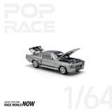 POPRACE 1:64 1967 SHELBY MUSTANG GT500 GREY/BLACK