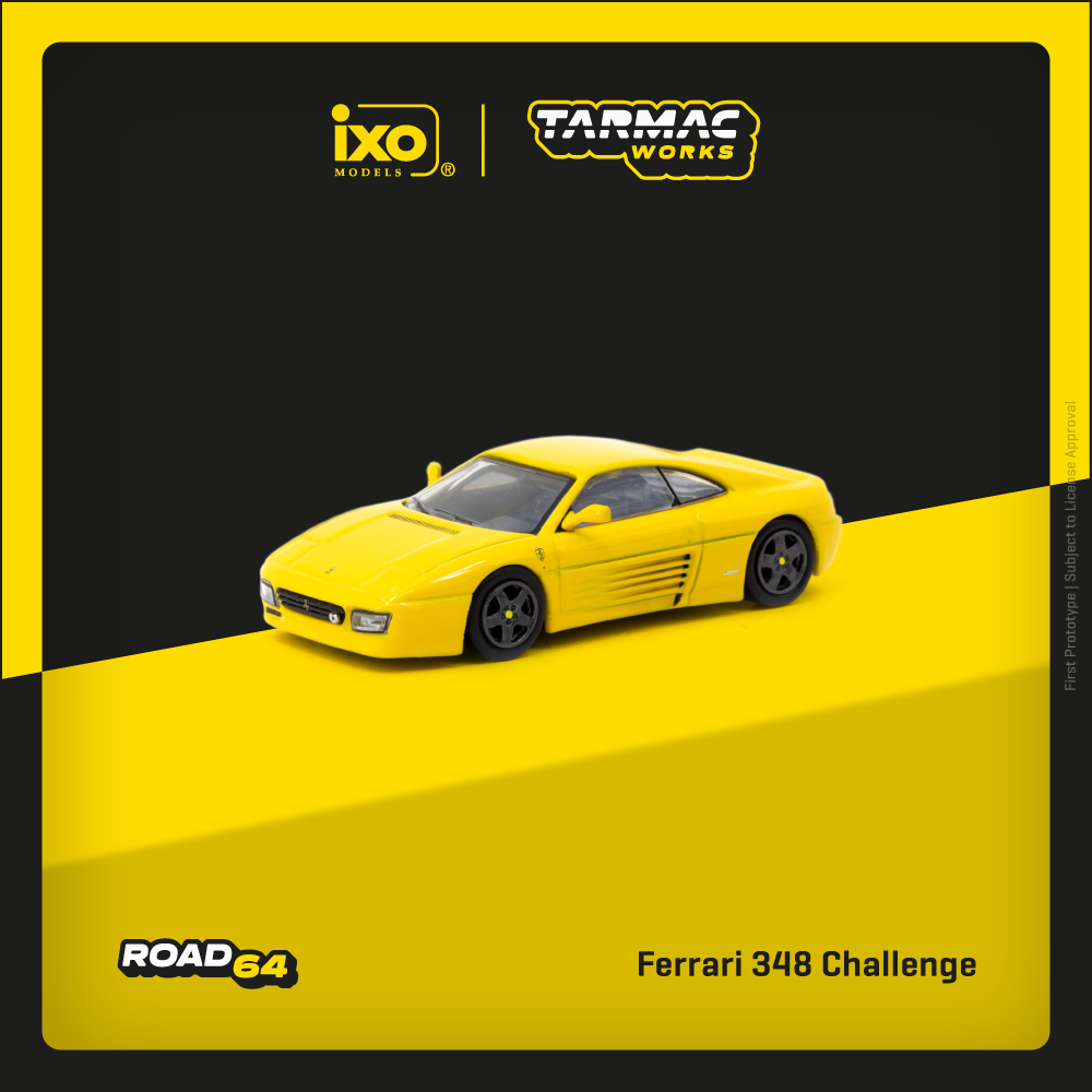 Tarmac Works X iXO Models 1/64 Ferrari 348 Challenge Yellow - ROAD64