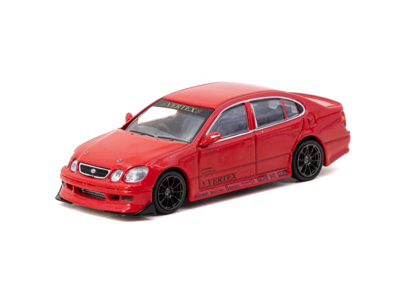 Tarmac Works 1:64 VERTEX Toyota Aristo JZS161 – Red - WITH CARDS