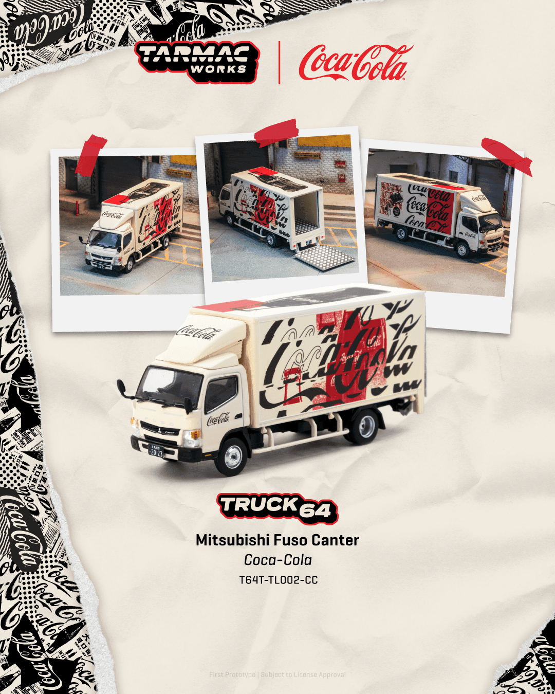 Tarmac Works 1:64 Mitsubishi Fuso Canter COCA- COLA – 1:64 diecast car