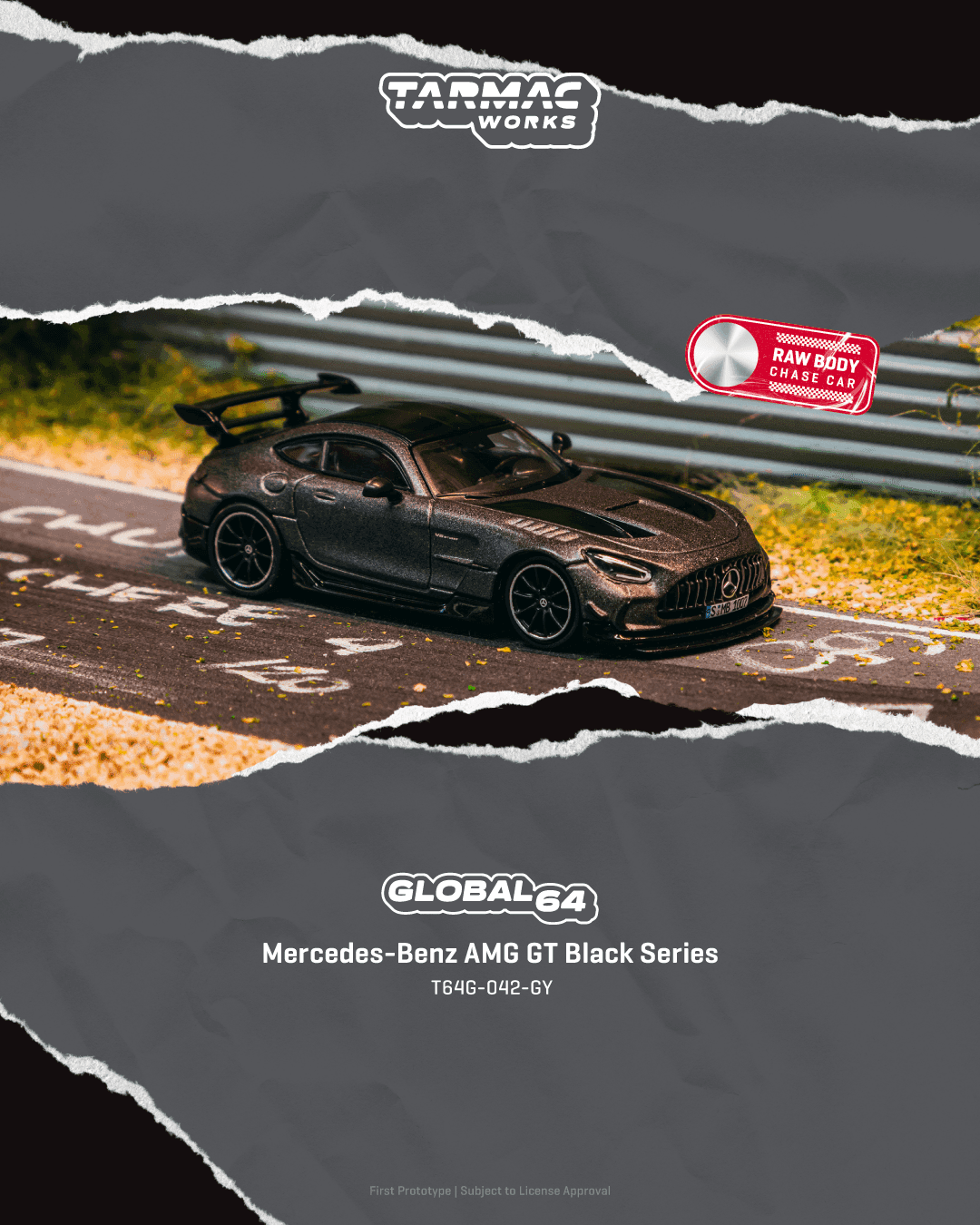 Tarmac Works 1:64 Mercedes-Benz AMG GT Black Series – Grey- Global64 – 1:64 diecast car – photo 1