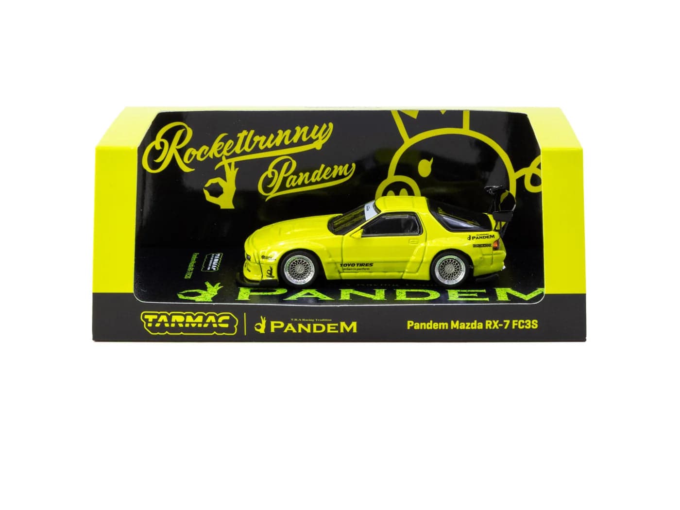 Tarmac Works 1:64 Pandem Mazda RX-7 FC3S Yellow – 1:64 diecast car – photo 5