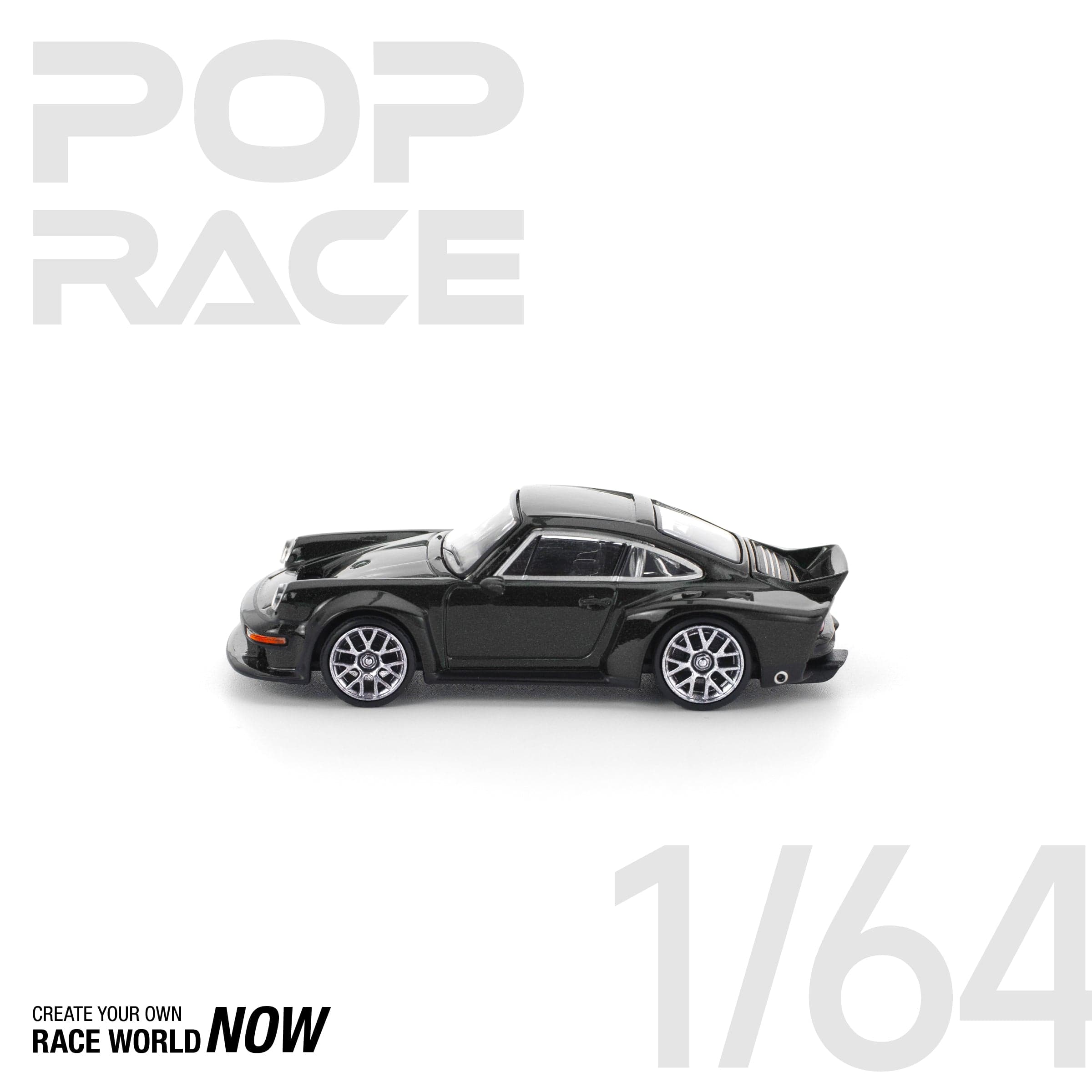 POPRACE 1:64 PORSCHE SINGER DLS TURBO (ROAD) BLACK – 1:64 POP Race diecast car – photo 2