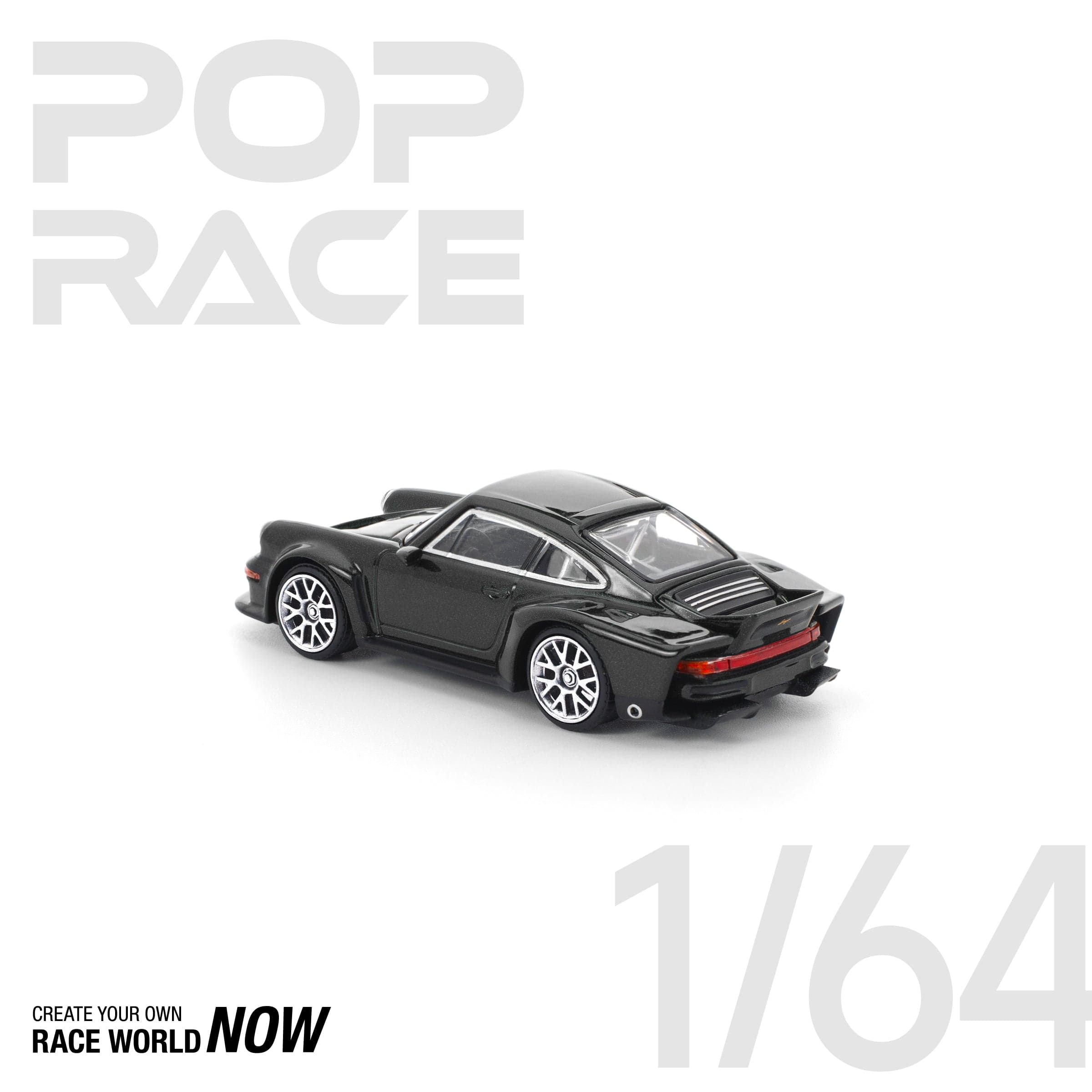 POPRACE 1:64 PORSCHE SINGER DLS TURBO (ROAD) BLACK – 1:64 POP Race diecast car – photo 3