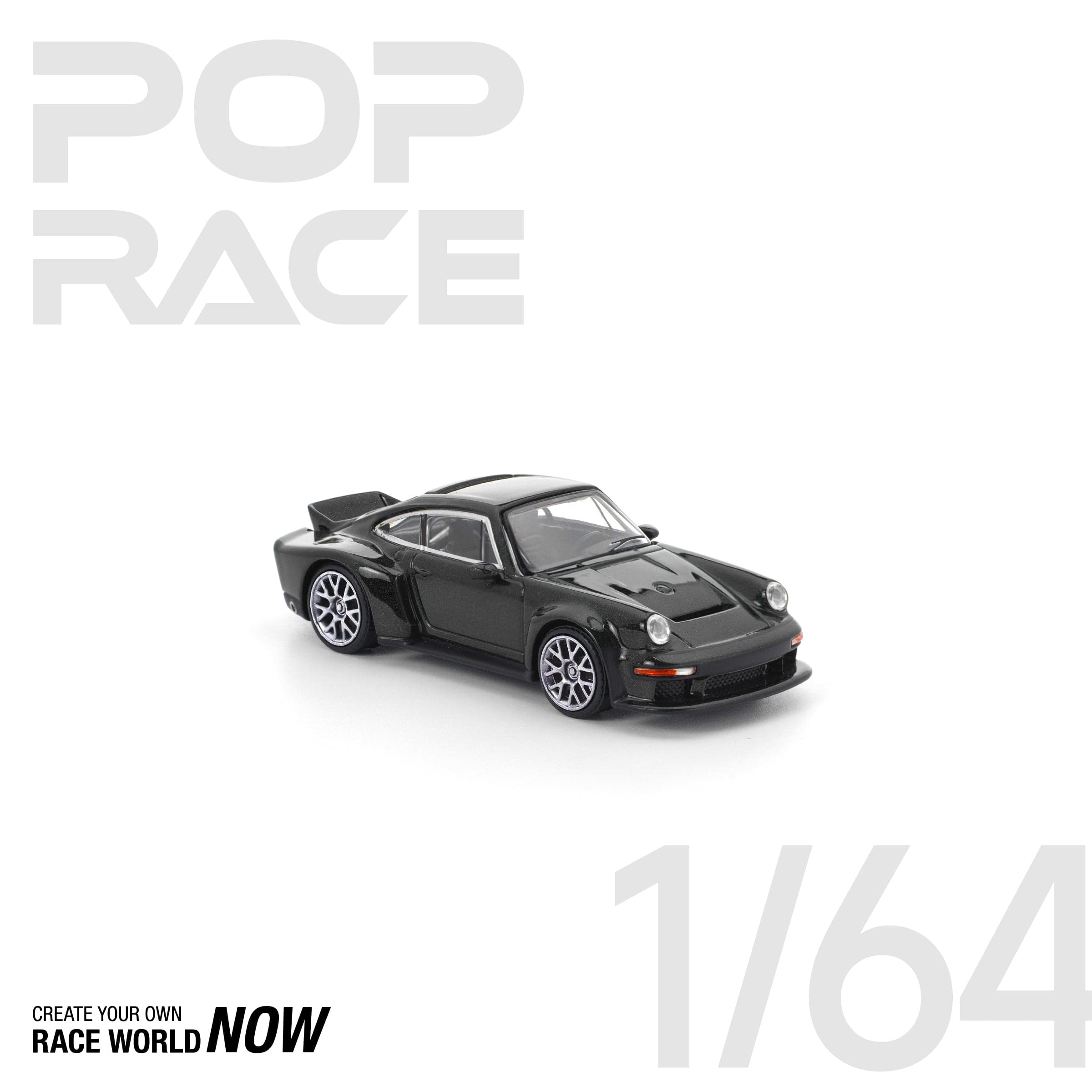 POPRACE 1:64 PORSCHE SINGER DLS TURBO (ROAD) BLACK – 1:64 POP Race diecast car – photo 4