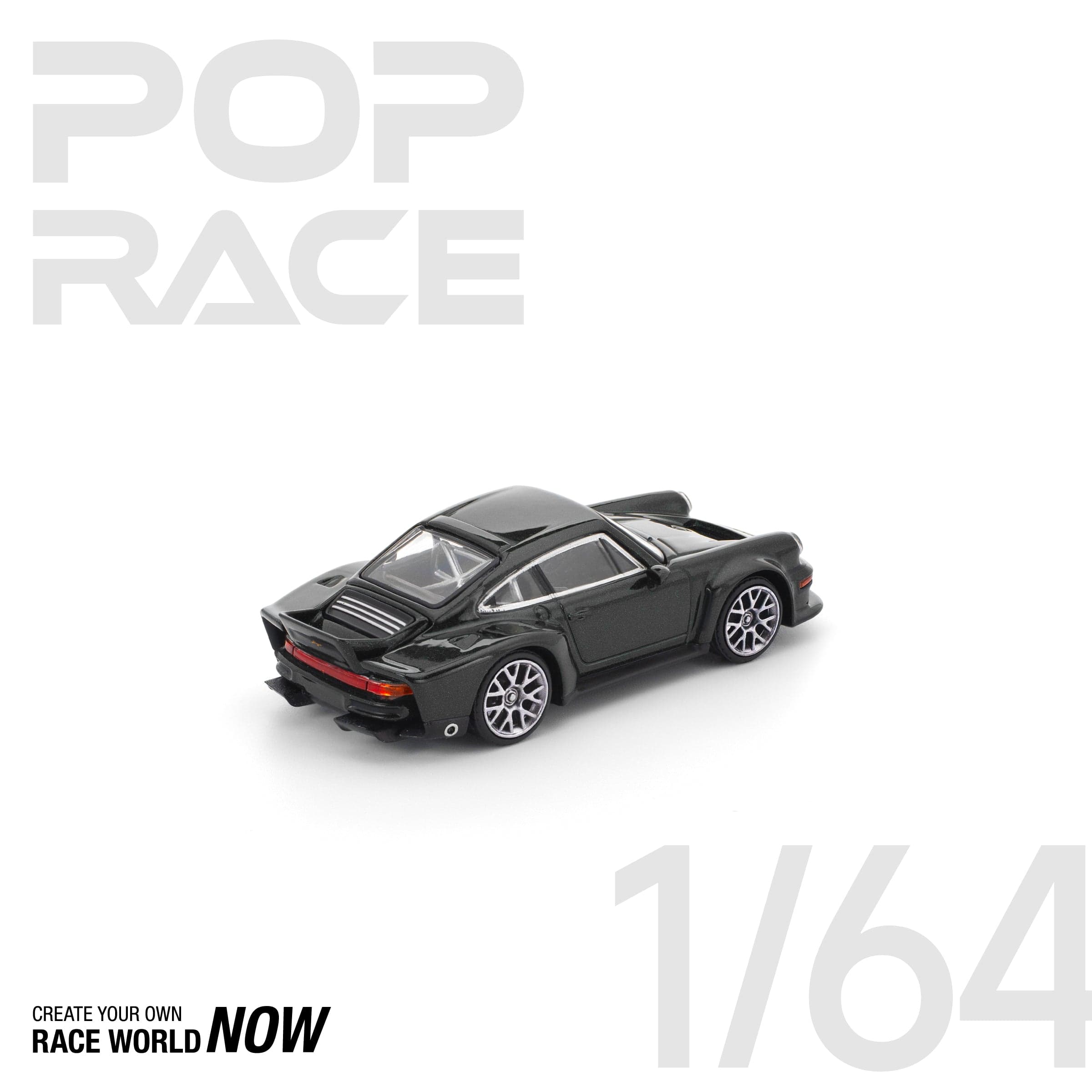 POPRACE 1:64 PORSCHE SINGER DLS TURBO (ROAD) BLACK – 1:64 POP Race diecast car – photo 6