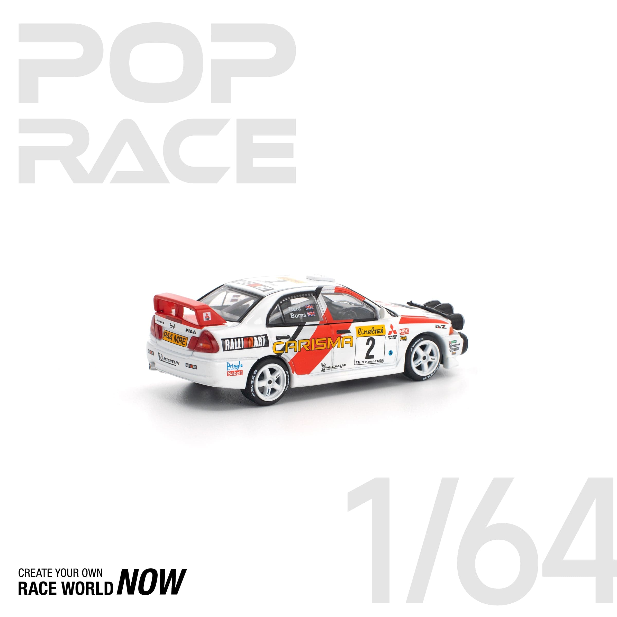 POPRACE 1:64 Mitsubishi Lancer Evolution IV - 1998 Monte Carlo Rally – 1:64 POP Race diecast car – photo 6