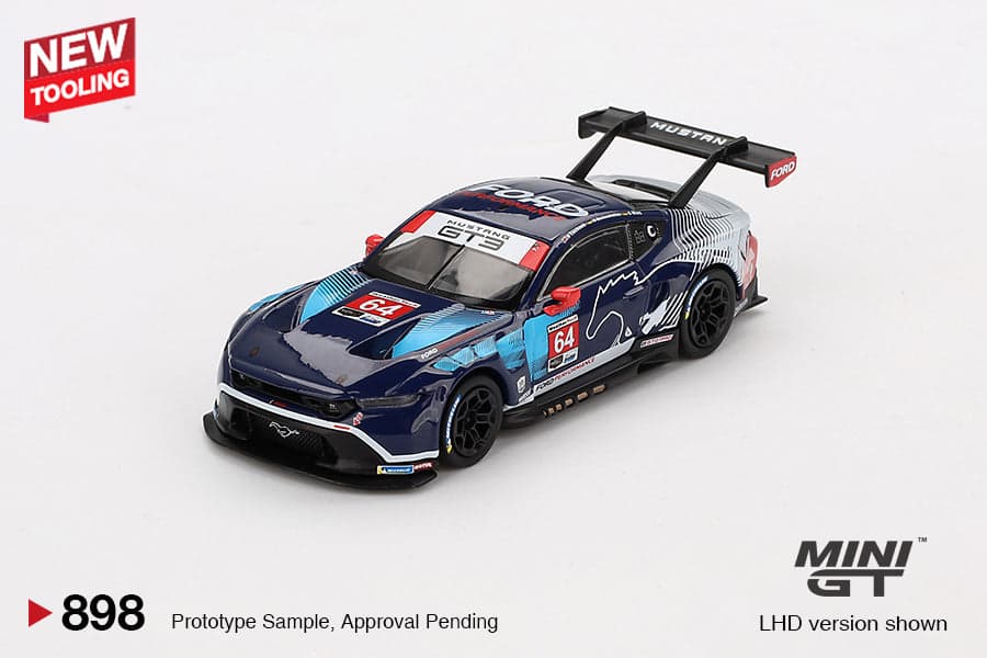 Ford Mustang GT3 #64 Ford Multimatic Motorsports 2024 IMSA Daytona 24 Hrs – 1:64 Mini GT diecast car – photo 3