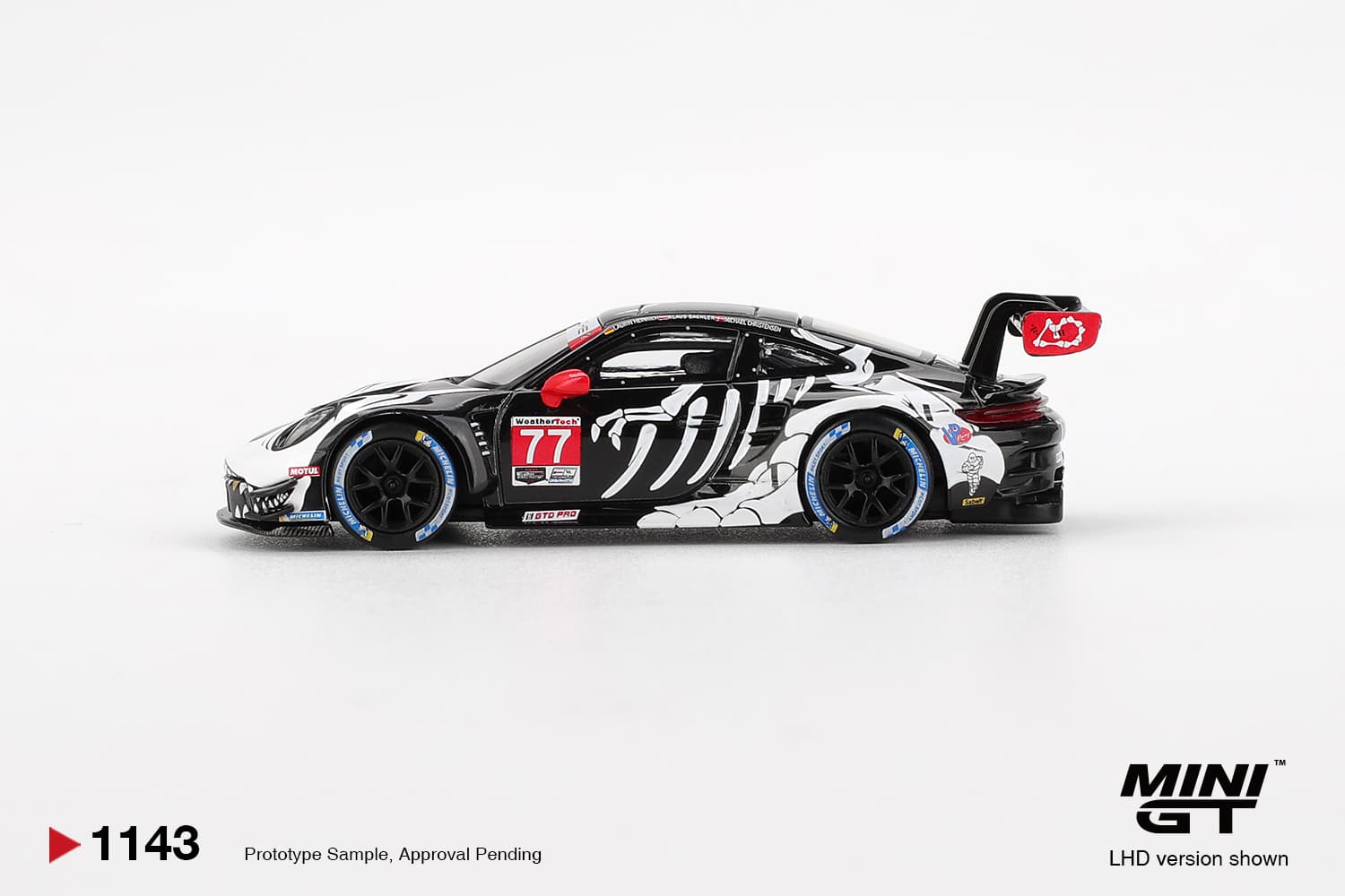 Porsche 911 GT3 R #77 AO Racing 2025 IMSA Petit Le Mans – 1:64 Mini GT diecast car