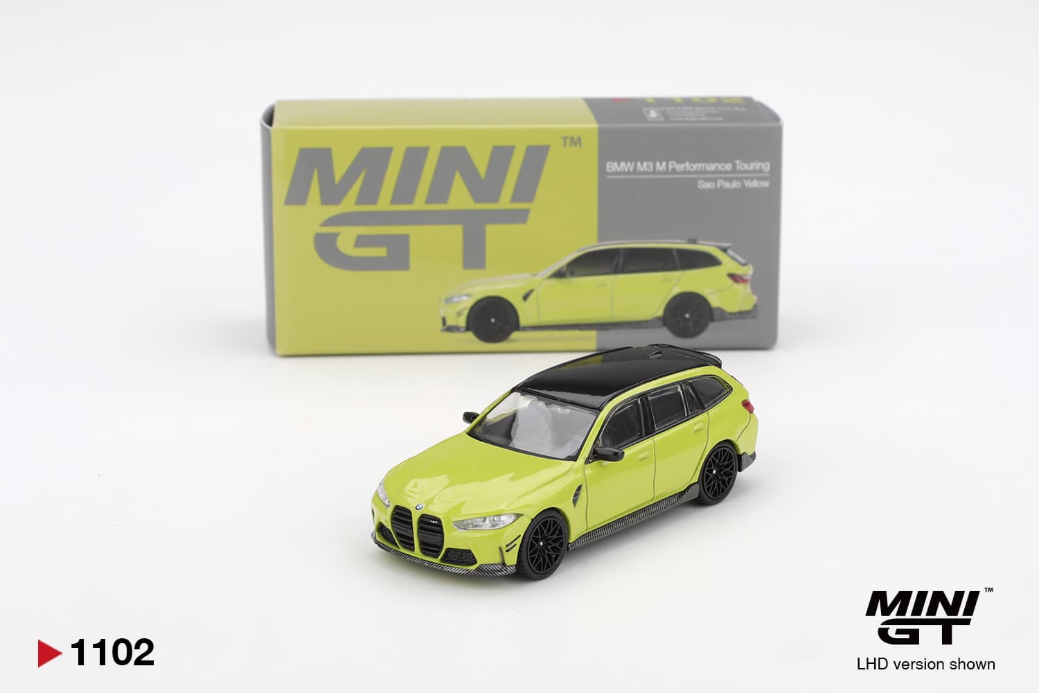 BMW M3 M Performance Touring Sao Paulo Yellow – 1:64 Mini GT diecast car