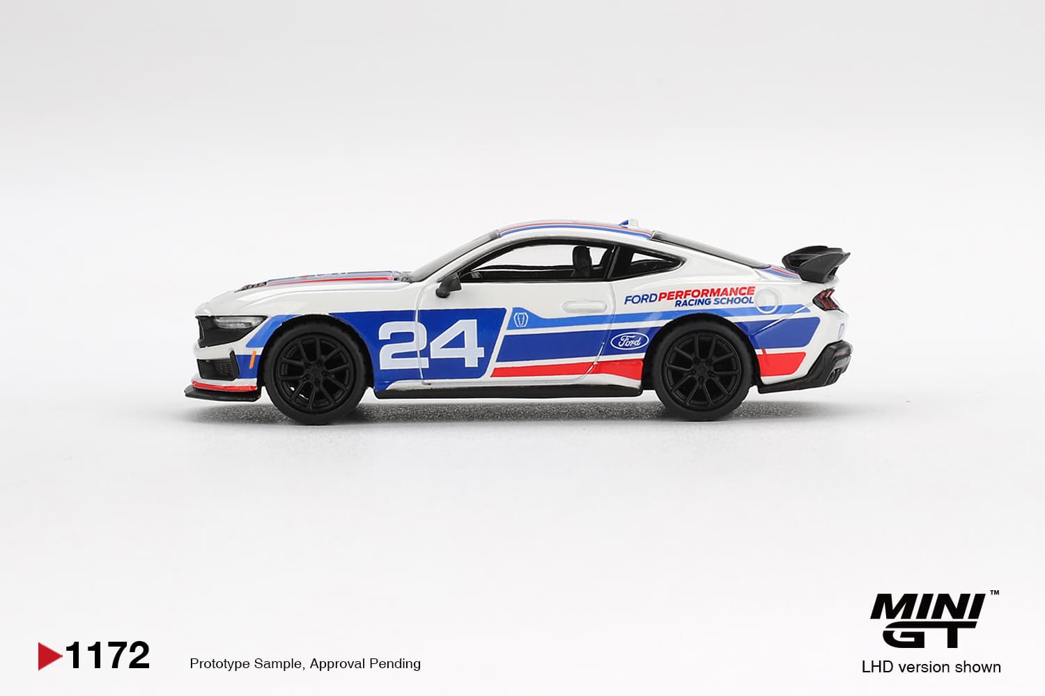 Ford Mustang Dark Horse #24 Ford Performance Racing School – 1:64 Mini GT diecast car