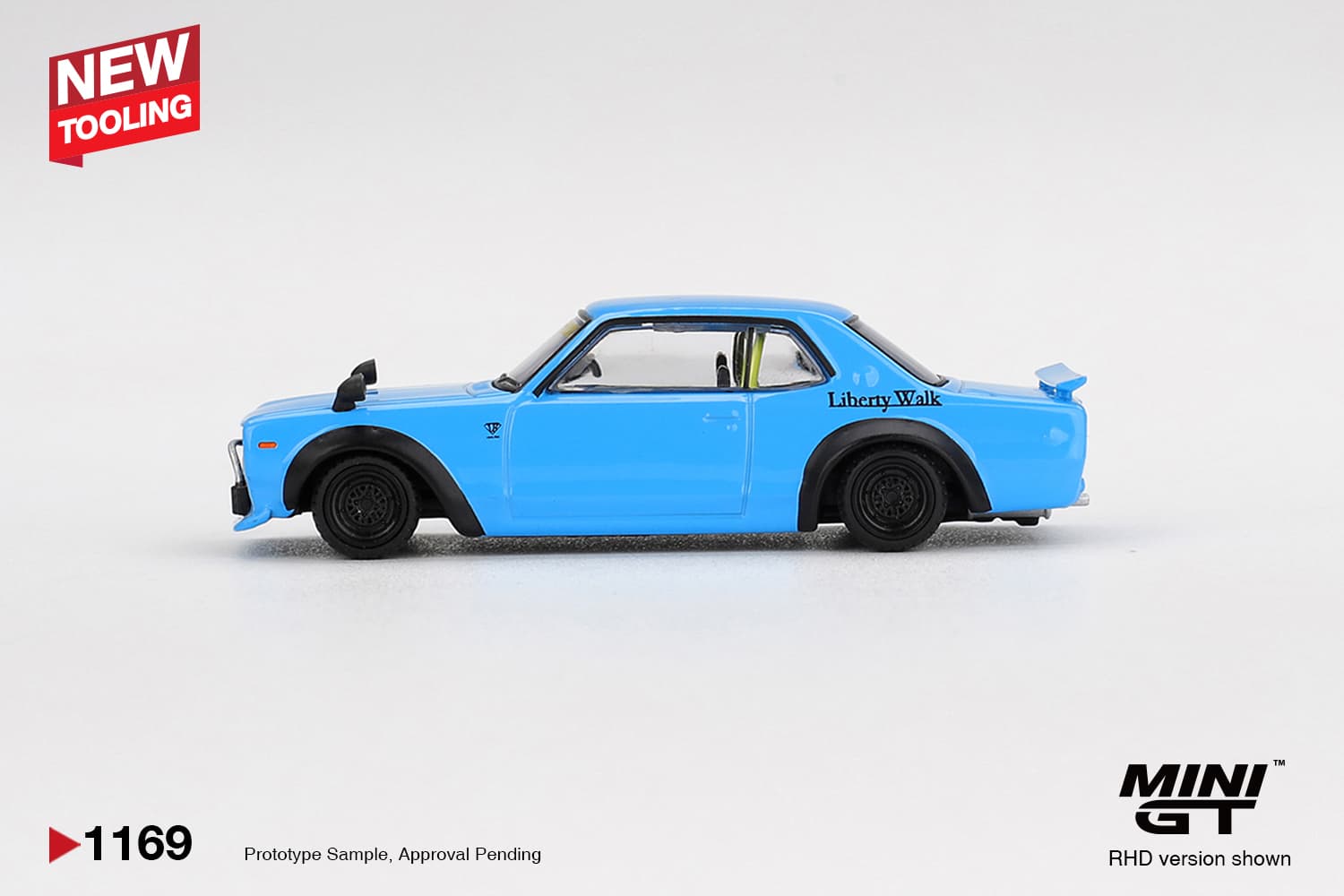 Nissan LB★Works HAKOSUKA Baby Blue – 1:64 Mini GT diecast car