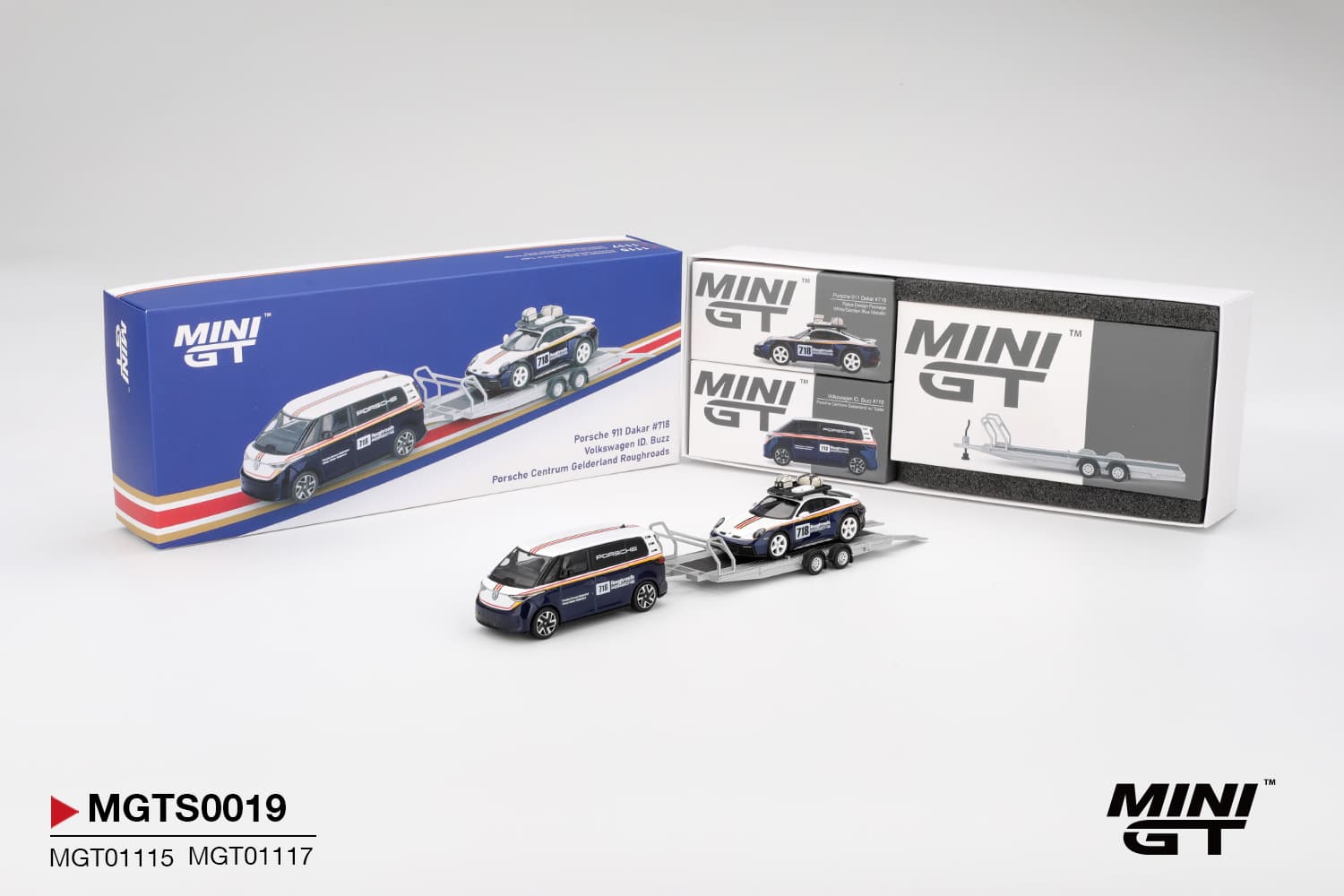 Porsche 911 Dakar #718 / Volkswagen ID. Buzz Porsche Centrum Gelderland Roughroads Set – 1:64 Mini GT diecast car – photo 5