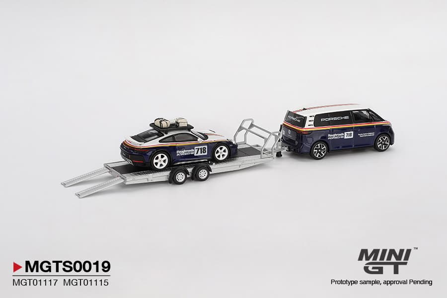 Porsche 911 Dakar #718 / Volkswagen ID. Buzz Porsche Centrum Gelderland Roughroads Set – 1:64 Mini GT diecast car – photo 7
