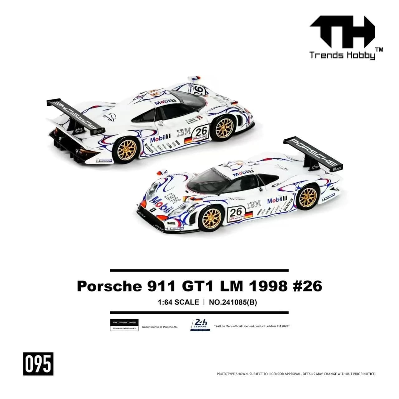 Trends Hobby 1:64 Porsche 911 GT1 LM 1988 #26 - Champion – 1:64 diecast car – photo 3