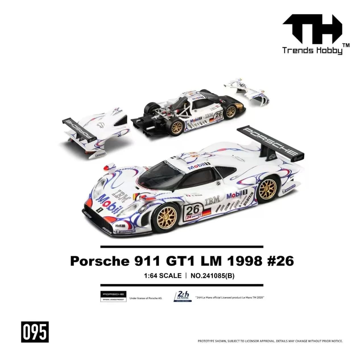 Trends Hobby 1:64 Porsche 911 GT1 LM 1988 #26 - Champion – 1:64 diecast car – photo 4