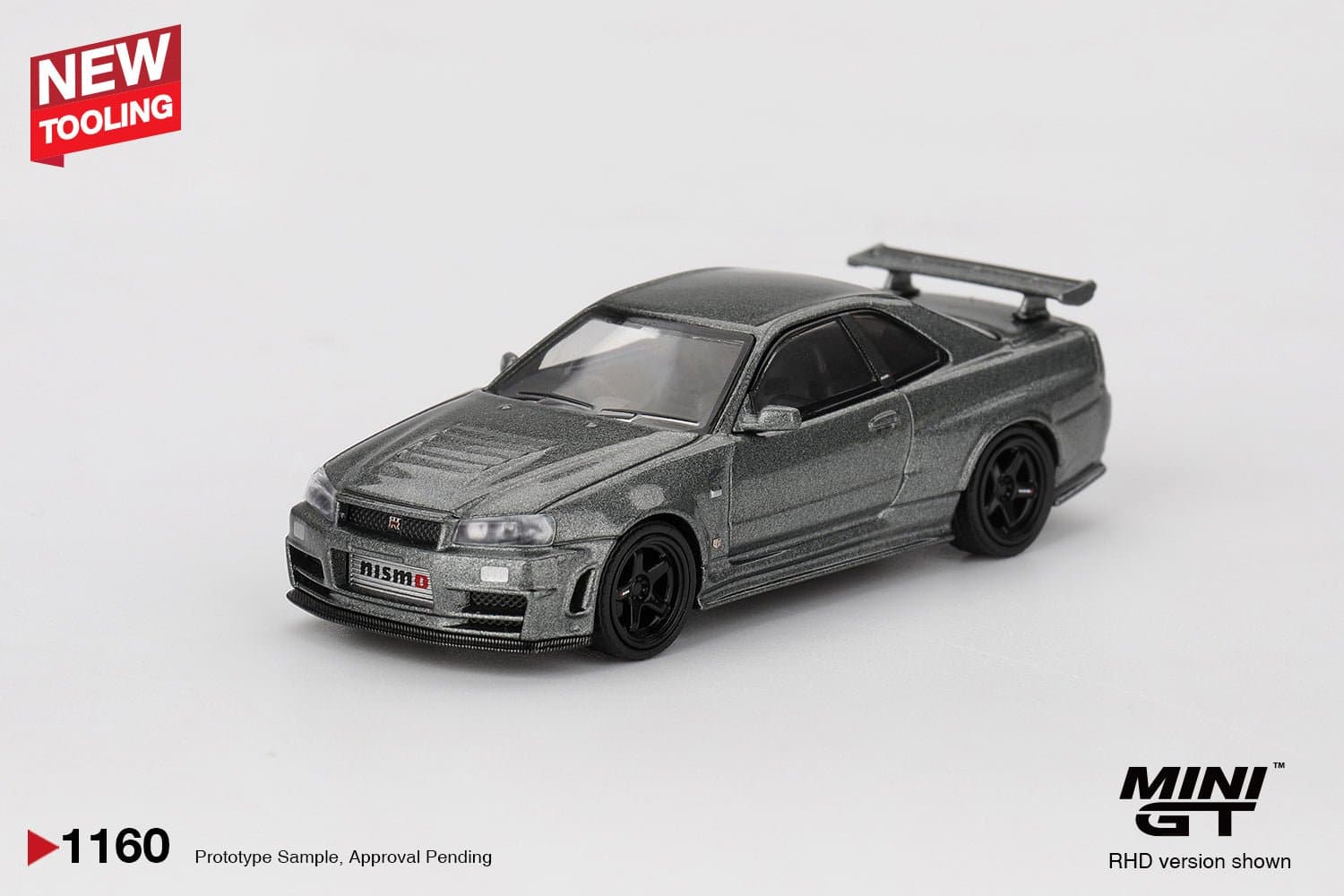 Nissan Skyline GT-R Dark Metal Gray (NISMO BNR34 CRS Version) – 1:64 Mini GT diecast car