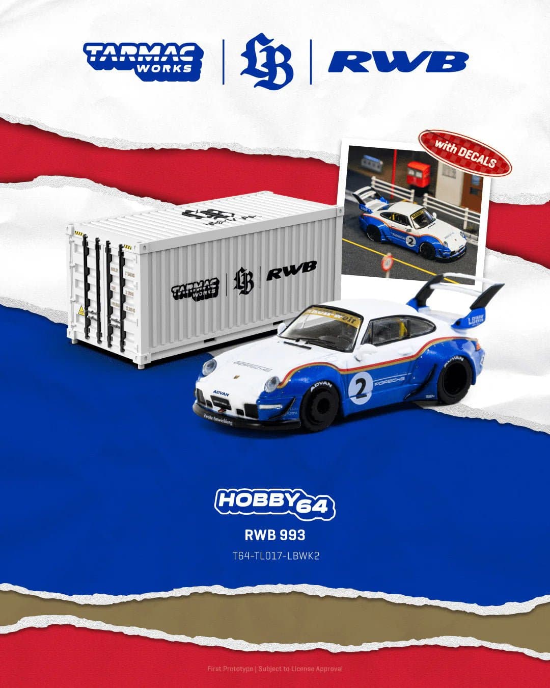 Tarmac Works 1:64 RWB 993 Liberty Walk – 1:64 diecast car