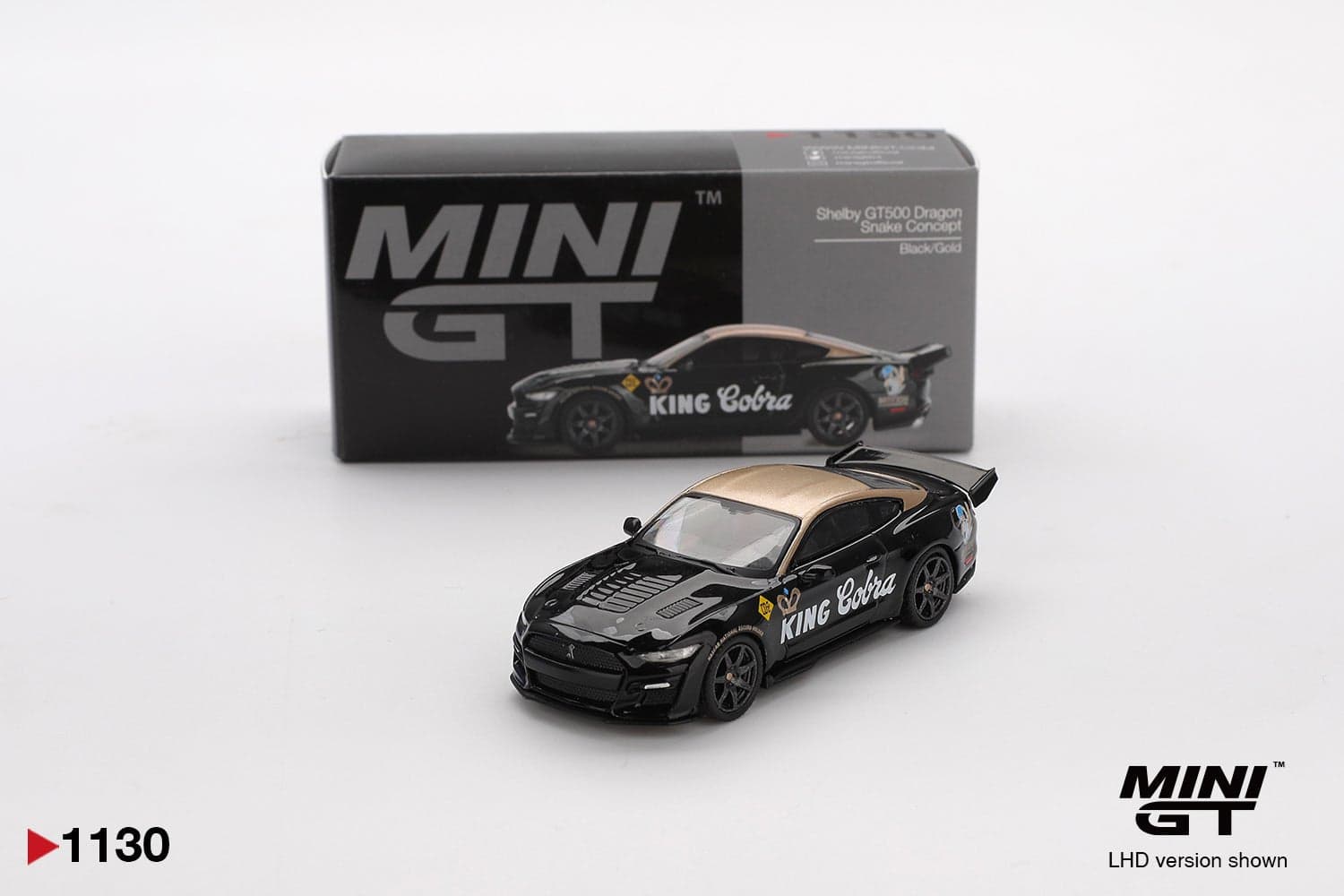 Shelby GT500 Dragon Snake Concept Black/Gold – 1:64 Mini GT diecast car