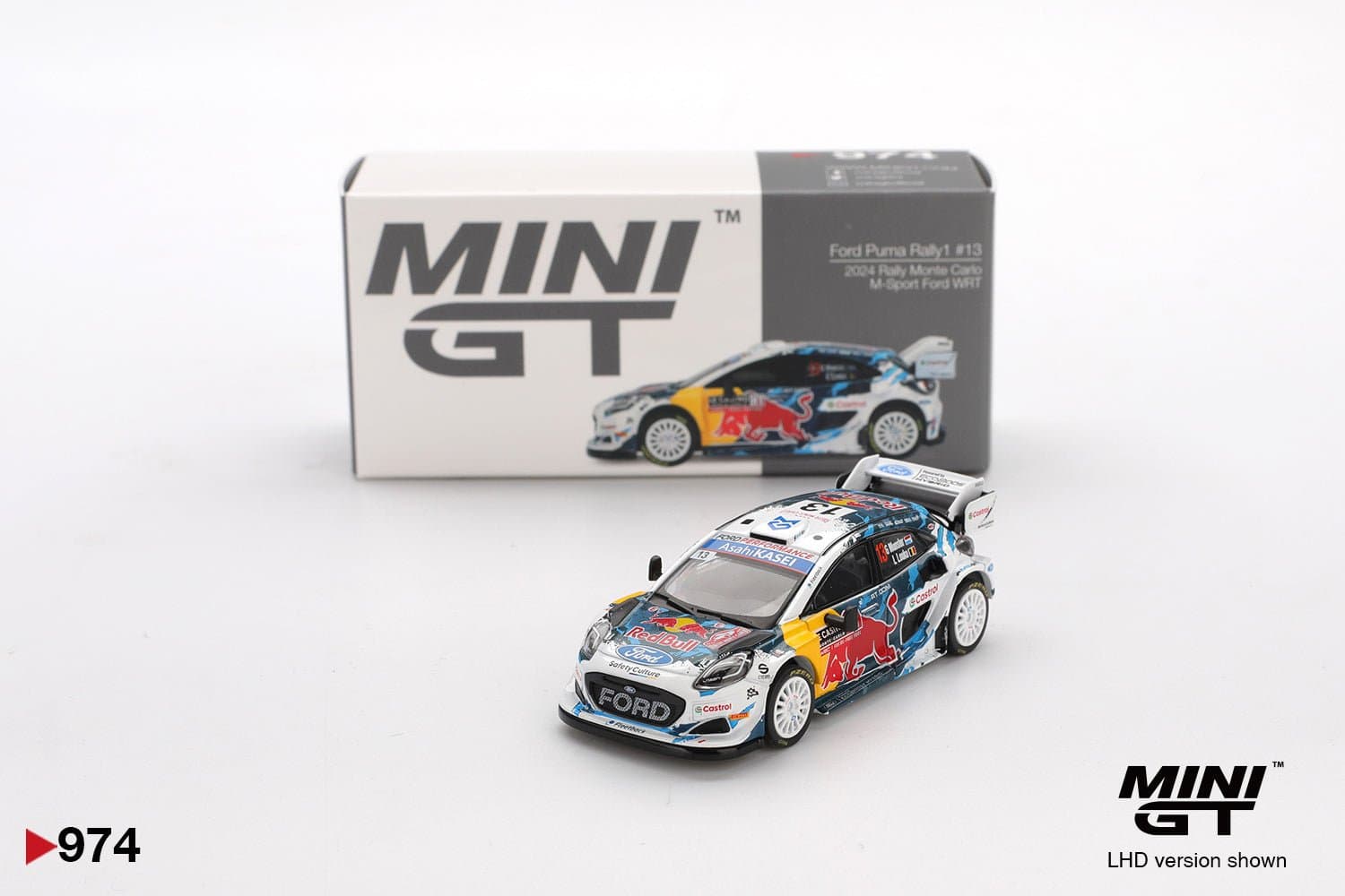 Ford Puma Rally1 #13 M-Sport Ford WRT 2024 Rally Monte Carlo – 1:64 Mini GT diecast car