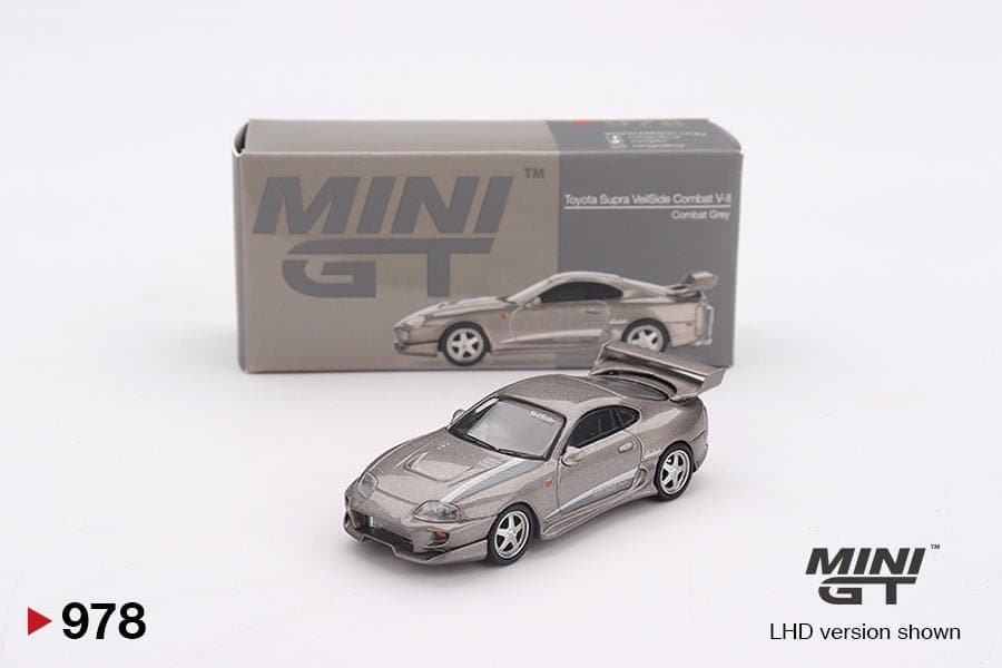Toyota Supra VeilSide Combat V-II Combat Grey – 1:64 Mini GT diecast car