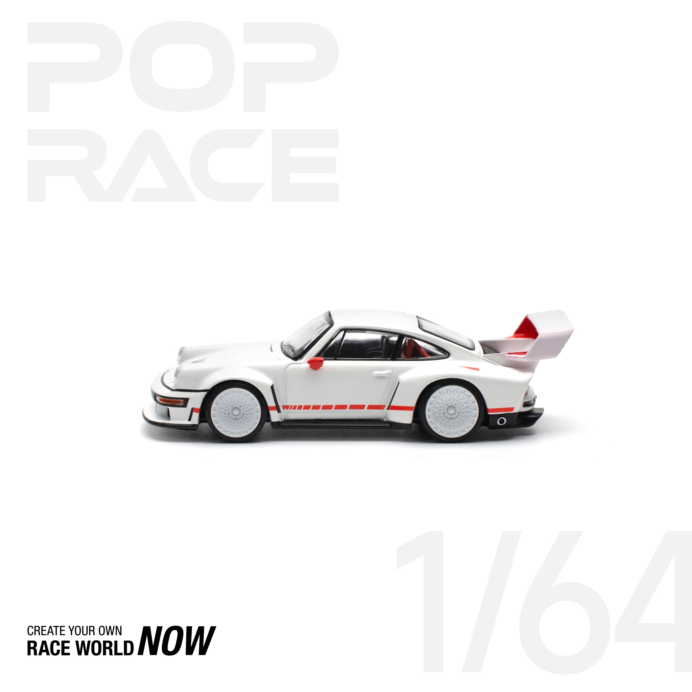 POPRACE 1:64 SINGER DLS TURBO (TRACK) - WHITE