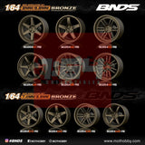 1/64 ABS Plastic Wheel & Tire Set – BNDS | Bronze - 1ISTO64