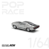POPRACE 1:64 1967 SHELBY MUSTANG GT500 GREY/BLACK