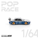 POPRACE 1:64 PANDEM NISSAN SILVIA S13 MOONTECH BLUE
