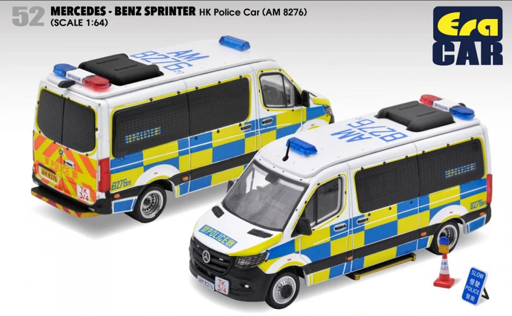 ERA CAR MERCEDES-BENZ SPRINTER HK POLICE VAN 1-64 SCALE