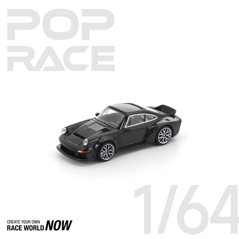 POPRACE 1:64 PORSCHE SINGER DLS TURBO (ROAD) BLACK