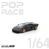 POPRACE 1:64 LAMBORGHINI COUNTACH LPI 800-4 DEEP BLACK