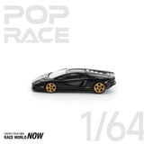 POPRACE 1:64 LAMBORGHINI COUNTACH LPI 800-4 DEEP BLACK