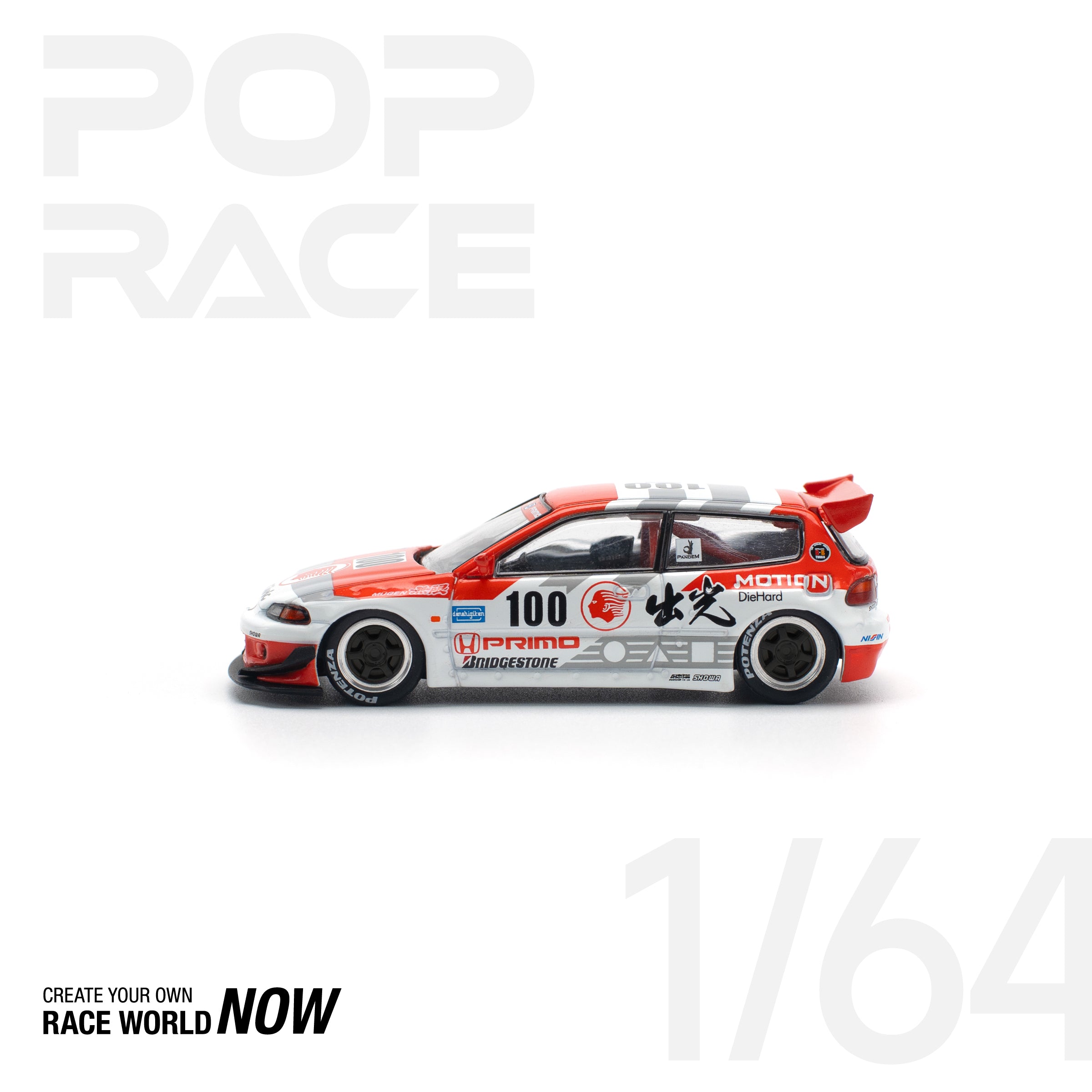 POPRACE 1:64 PANDEM CIVIC EG6 v1.5 IDEMITSU MOTION INFINITE
