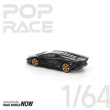 POPRACE 1:64 LAMBORGHINI COUNTACH LPI 800-4 DEEP BLACK