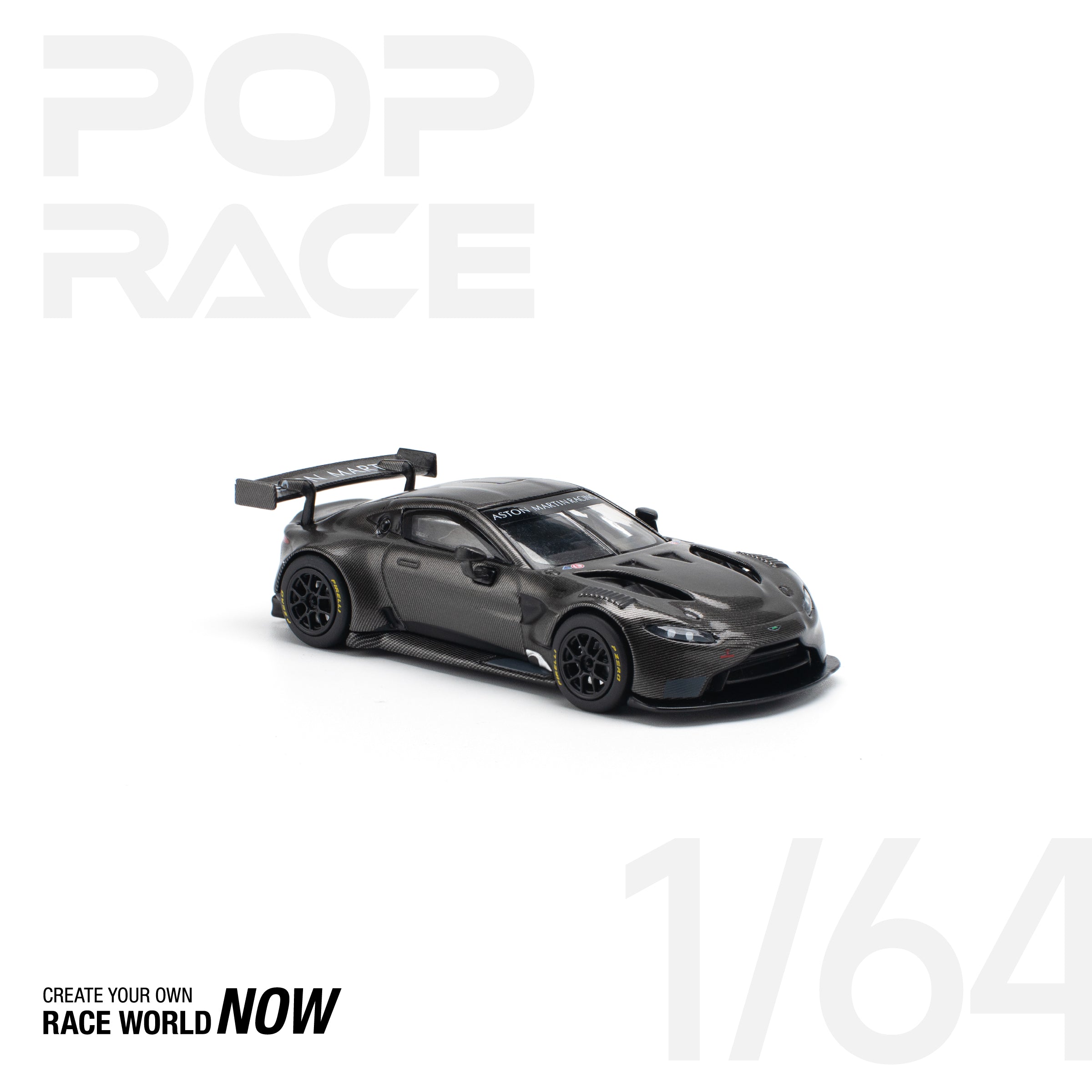 POPRACE 1:64 ASTON MARTIN VANTAGE GT3 CARBON EDITION