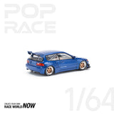 POPRACE 1:64 PANDEM CIVIC EG6 METALLIC BLUE