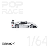 POPRACE 1:64 MERCEDES-BENZ AMG CLK GTR - SILVER