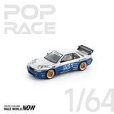 POPRACE 1:64 PANDEM NISSAN SILVIA S13 MOONTECH BLUE
