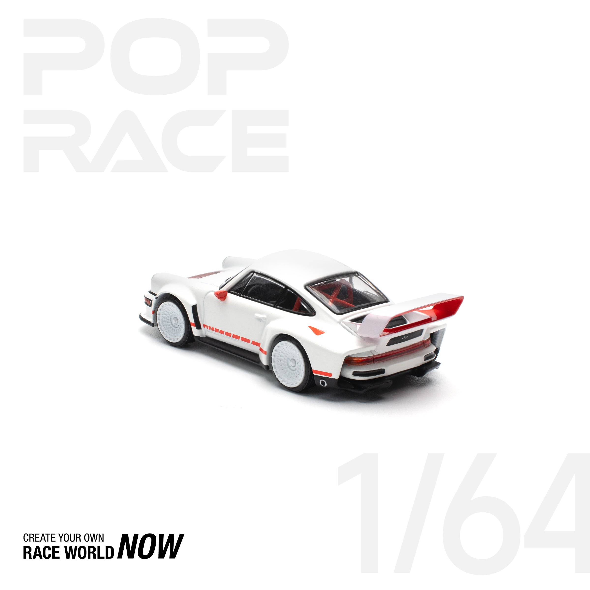 POPRACE 1:64 SINGER DLS TURBO (TRACK) - WHITE