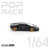 POPRACE 1:64 LAMBORGHINI COUNTACH LPI 800-4 DEEP BLACK