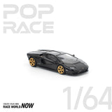 POPRACE 1:64 LAMBORGHINI COUNTACH LPI 800-4 DEEP BLACK