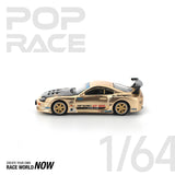 POPRACE 1:64 Top Secret Toyota GT300 Supra -Chrome Gold