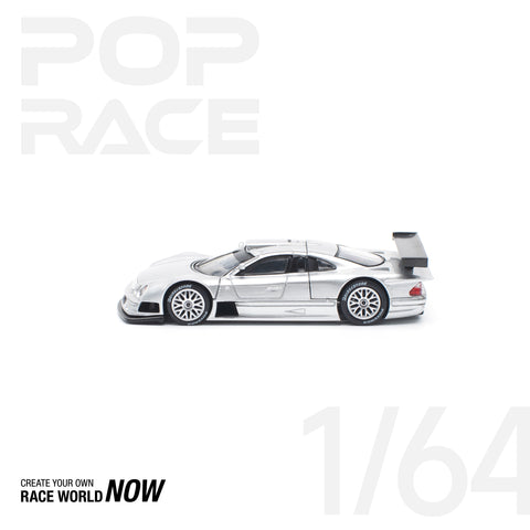 POPRACE 1:64 MERCEDES-BENZ AMG CLK GTR - SILVER