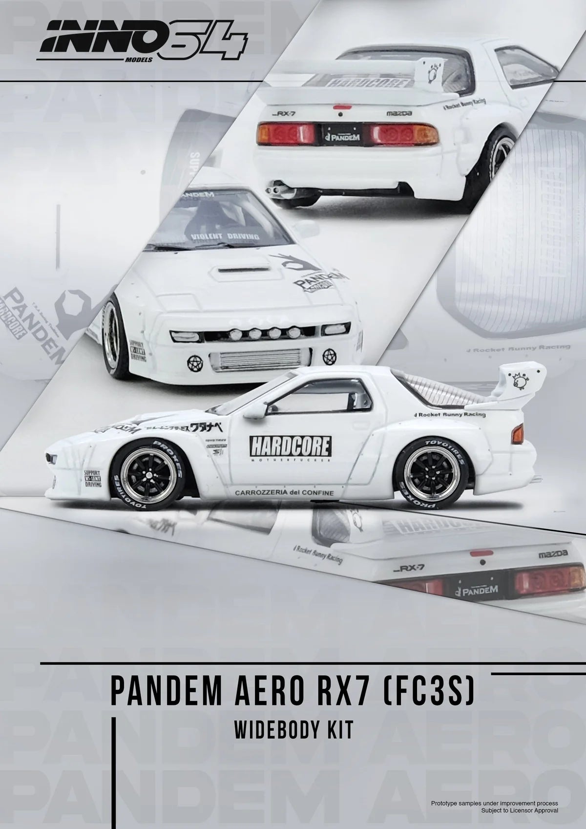 MAZDA RX7 (FC3S) "PANDEM AERO" Widebody Kit IN64-RX7FCP-WHI1