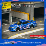 Tarmac Works 1:64 VERTEX Toyota Mark II JZX100 Blue Metallic