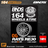 1/64 ABS Plastic Wheel & Tire Set– BNDS | Silver