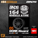 1/64 ABS Plastic Wheel & Tire Set– BNDS | Gun Metal