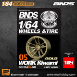 1/64 ABS Plastic Wheel & Tire Set – BNDS | Gold